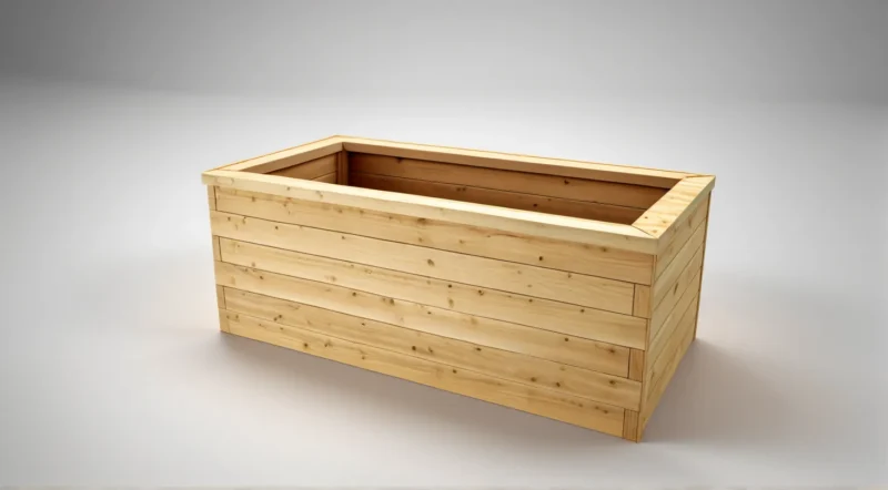 Vyvýšený záhon z modřínu – 77 cm Komfort