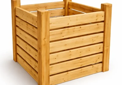 Masivní kompostér z modřínu 100x100x100 cm
