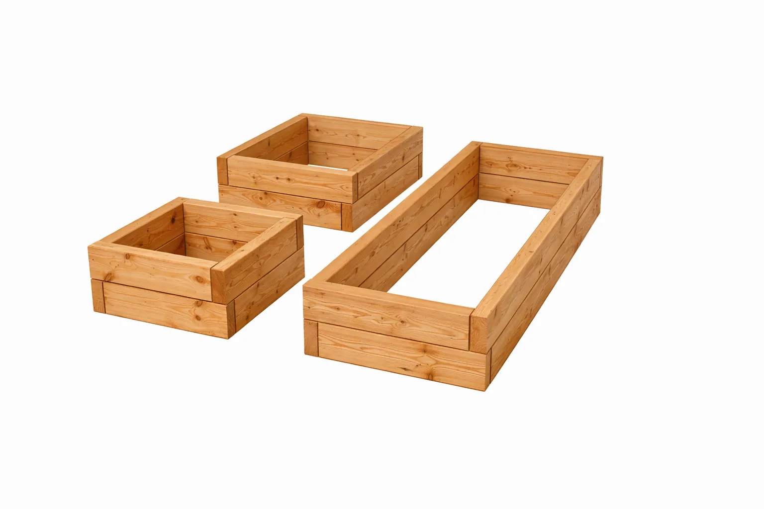Masivní truhlík z modřínu – 24 cm